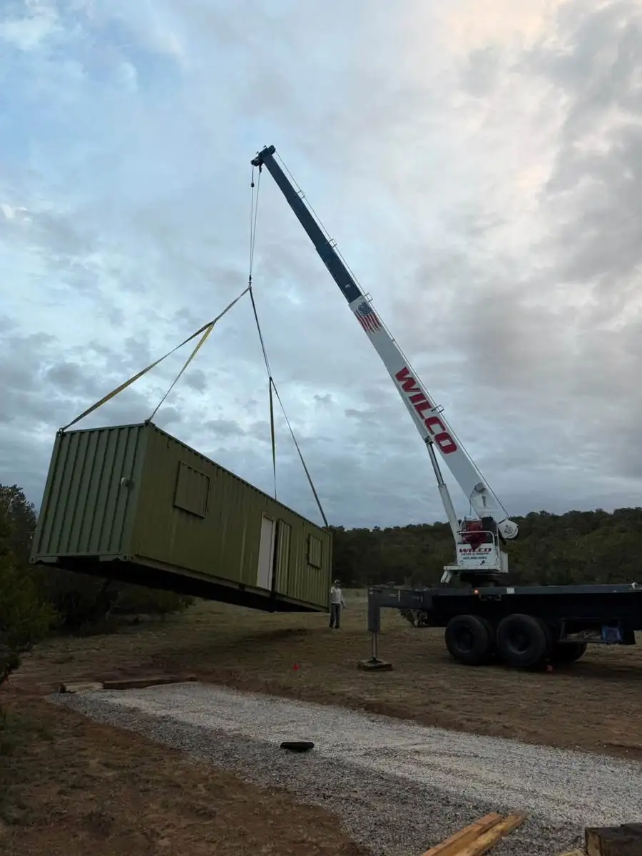 Ground ready for a container home